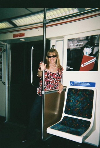 Marsha Hicks Enriquez on My Birthday #58 in March taking the Los Angeles Metro to see a play 