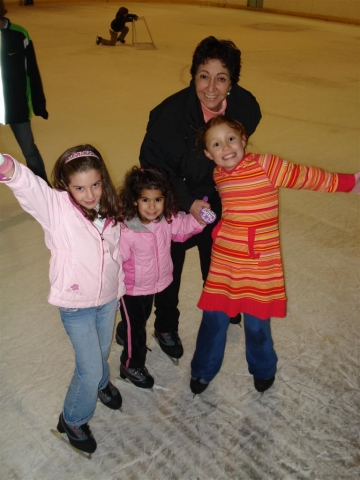 Dorothy (Tiano) Melvin with my nieces iceskating this past winter.